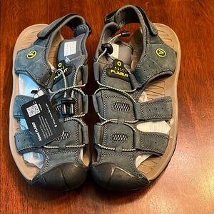 NWT Flarut Gray Fisherman Sandals Adjustable Straps Outdoor 47 13.5